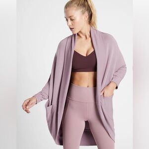 Athleta Activewear Women Ethereal Cocoon Wrap Stretch Knit Purple Yoga XXS-XS